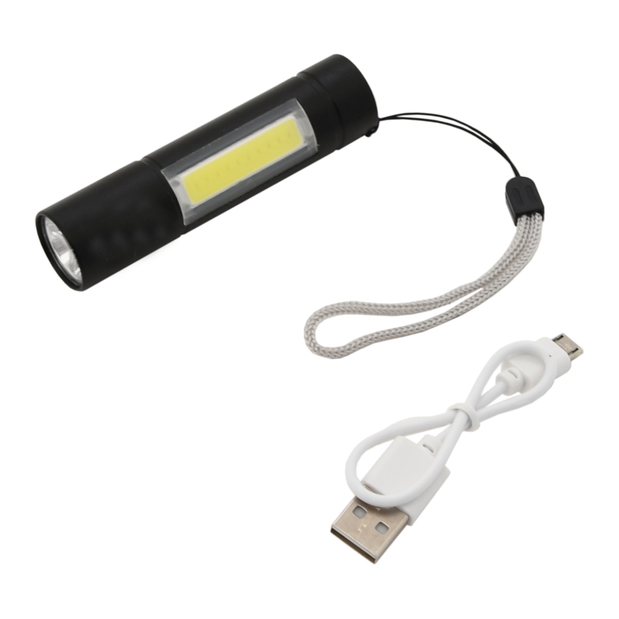 Lanterna LED LED/400mAh preta
