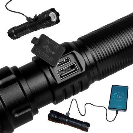 Lanterna recarregável LED dimmerizável com função powerbank LED/10W/5V IPX4 600 lm 2000 mAh