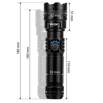 Lanterna recarregável LED dimmerizável com função powerbank LED/10W/5V IPX4 600 lm 2000 mAh