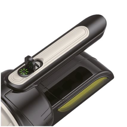 Lanterna LED recarregável 2xLED/3W/5V 210 lm 1200 mAh preta