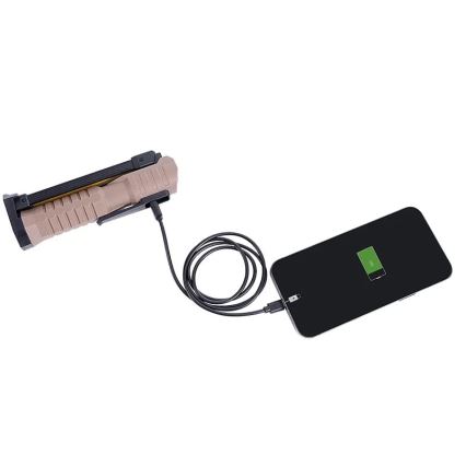 Lanterna de trabalho recarregável LED dimmerizável com função powerbank LED/4W/5V IPX4 600 lm 2000 mAh