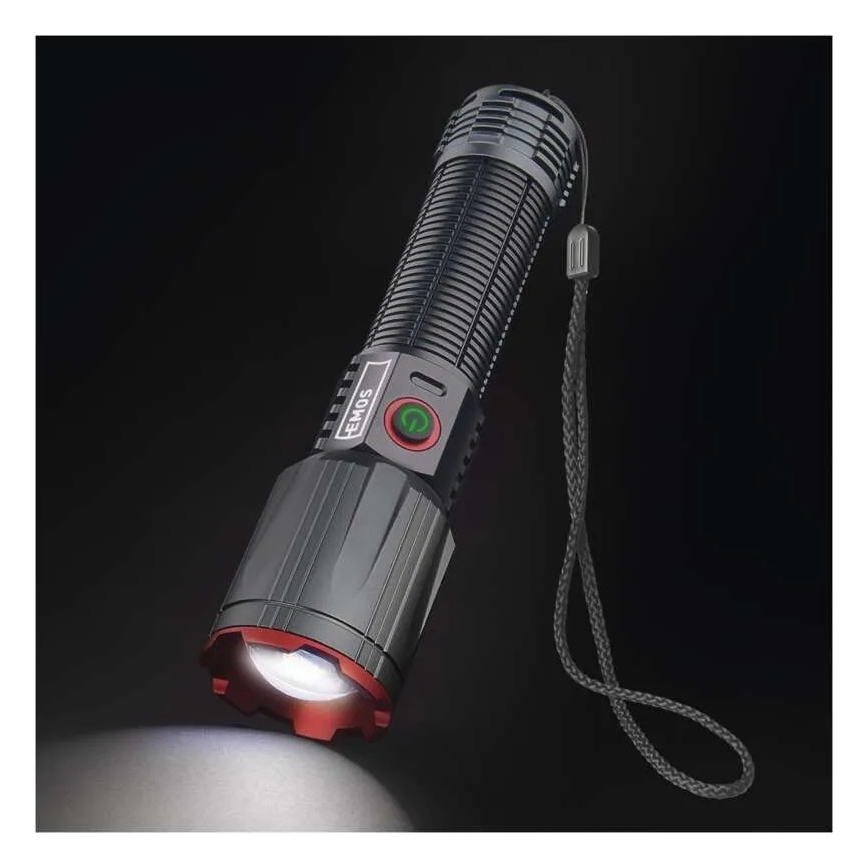 Lanterna de metal recarregável LED/5V 3000 lm 5000 mAh IP43