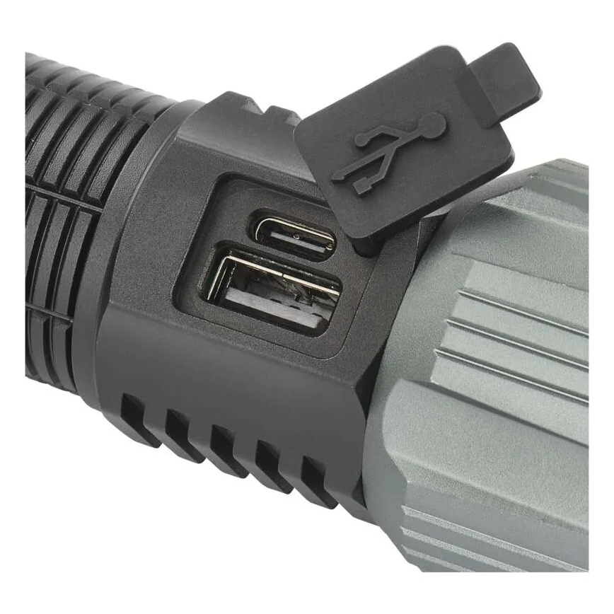 Lanterna de metal recarregável LED/5V 3000 lm 5000 mAh IP43