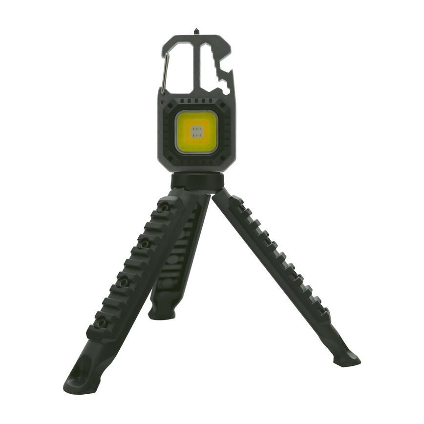 Lanterna multifuncional recarregável LED com suporte LED/USB-C 400 mAh