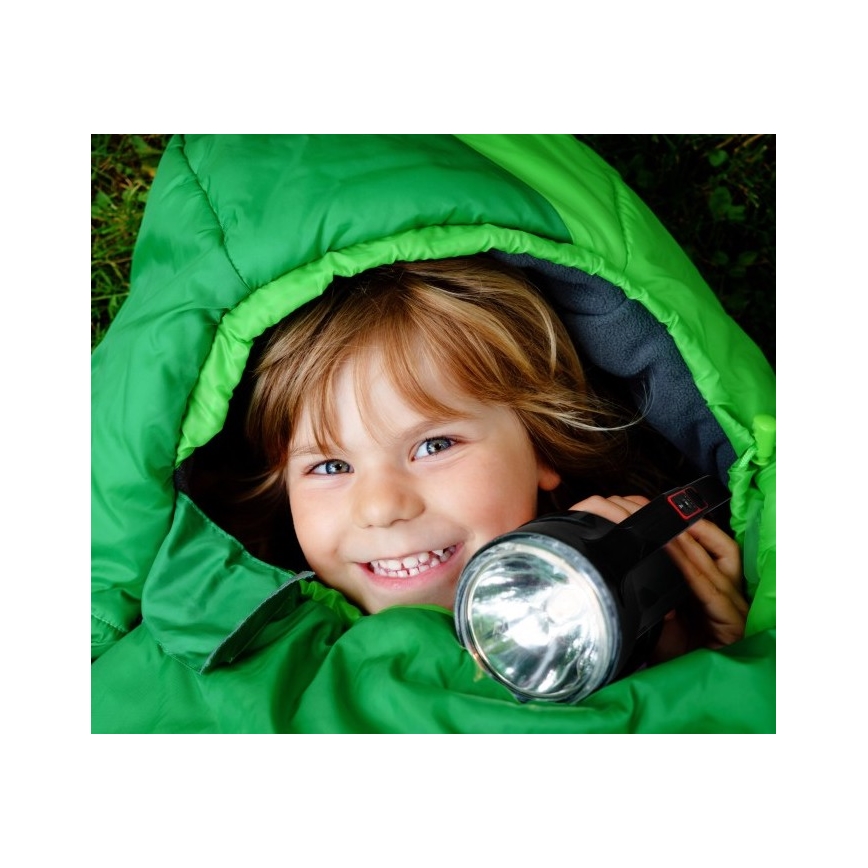 Lanterna recarregável LED/5V 500 lm 1200 mAh preta