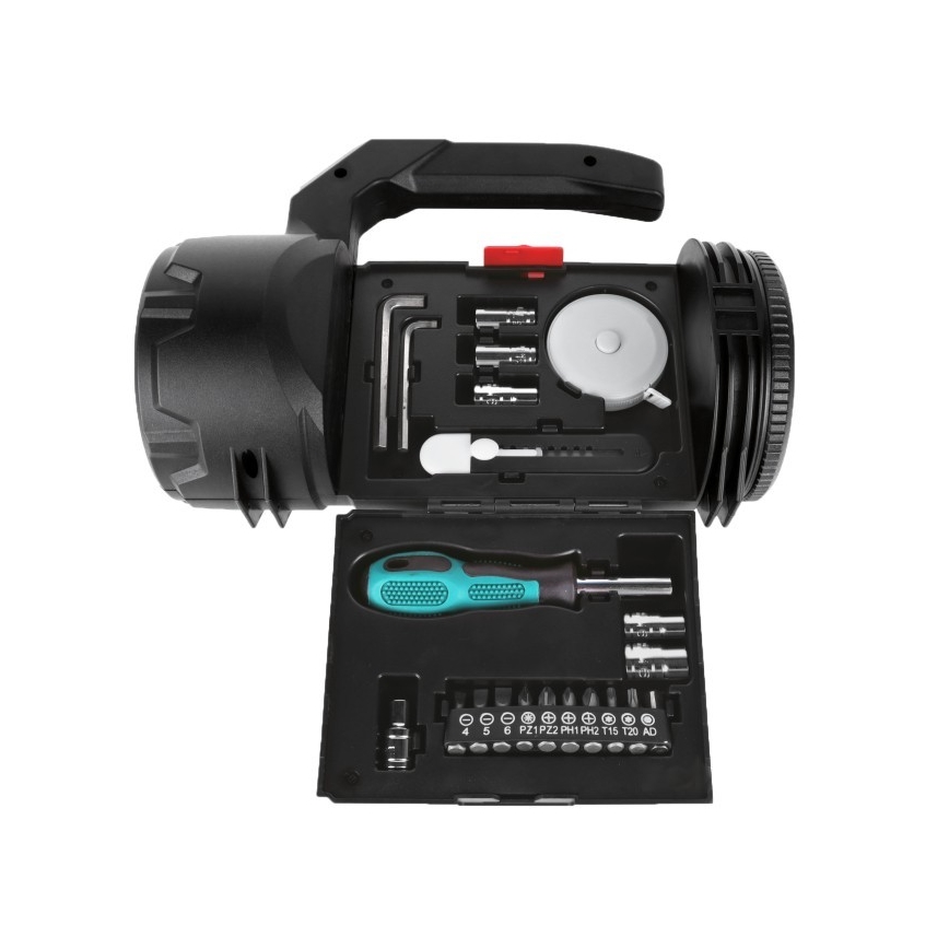 Lanterna recarregável LED/5V 500 lm 1200 mAh preta