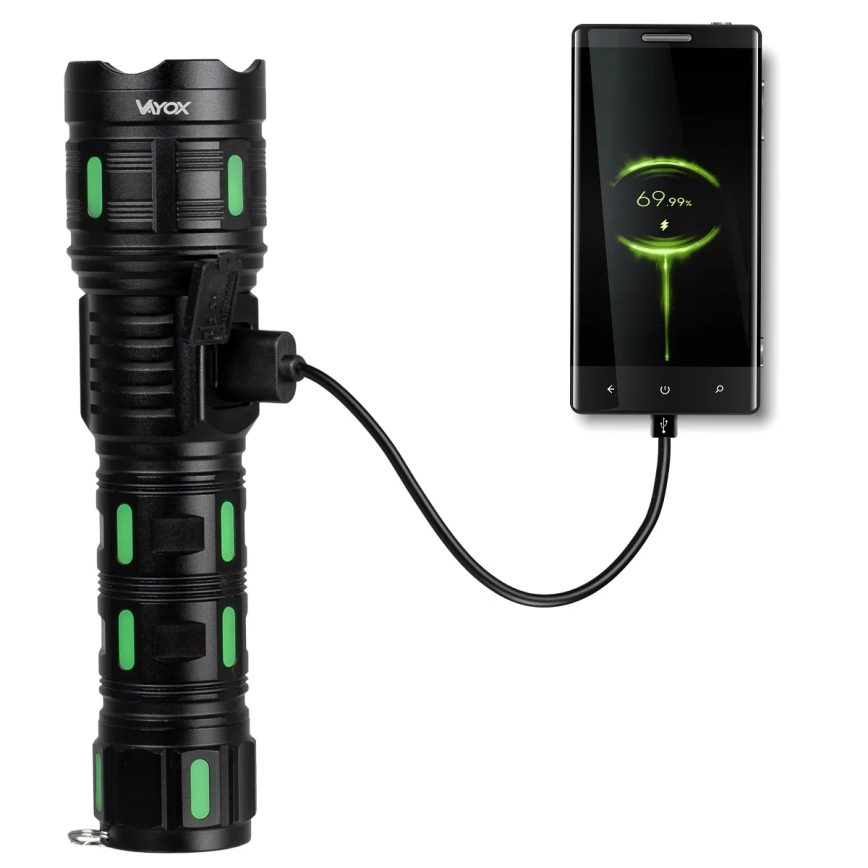 Lanterna recarregável LED regulável com função de powerbank LED/20W/5V IP44 1200 lm 5000 mAh