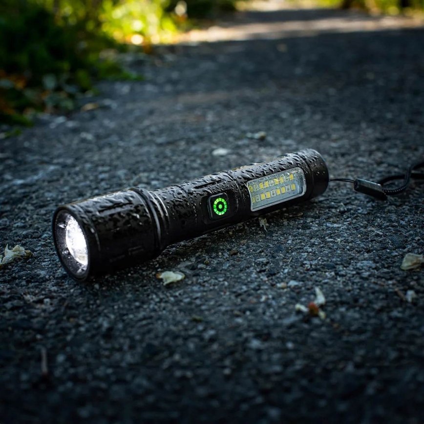 Lanterna recarregável LED dimmerizável com luz vermelha LED/5W/5V IPX4 260 lm 2000 mAh