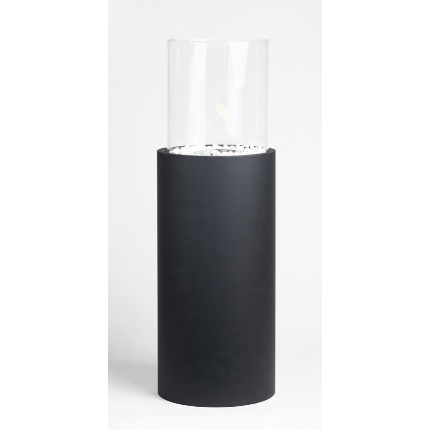 Lareira a bioetanol ROMA 26,5x80,5 cm 2 kW preta + capa protetora