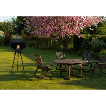 Lareira a bioetanol TOKIO 45x100 cm 2kW preta