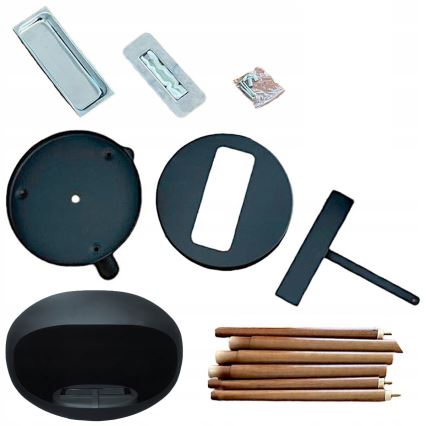 Lareira a bioetanol TOKIO 45x100 cm 2kW preta