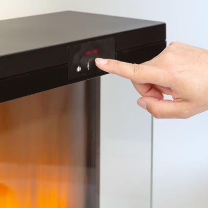 Lareira eléctrica LED com aquecimento LED/2000W/230V + comando remoto