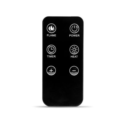 Lareira eléctrica LED com aquecimento LED/2000W/230V + comando remoto