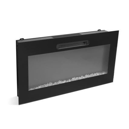 Lareira elétrica de parede LED com aquecimento LED/2000W/230V 48x91 cm + controlo remoto