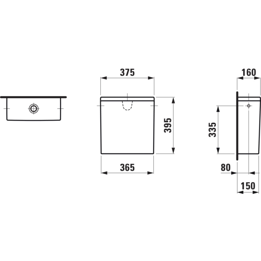 LAUFEN H8299520009721 - Cisterna de descarga PRO com ligação lateral, em cerâmica, branca