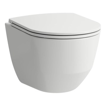 LAUFEN H8669550000001 - Vaso sanitário suspenso PRO em cerâmica, branco + assento sanitário SoftClose PRO em duroplástico, branco