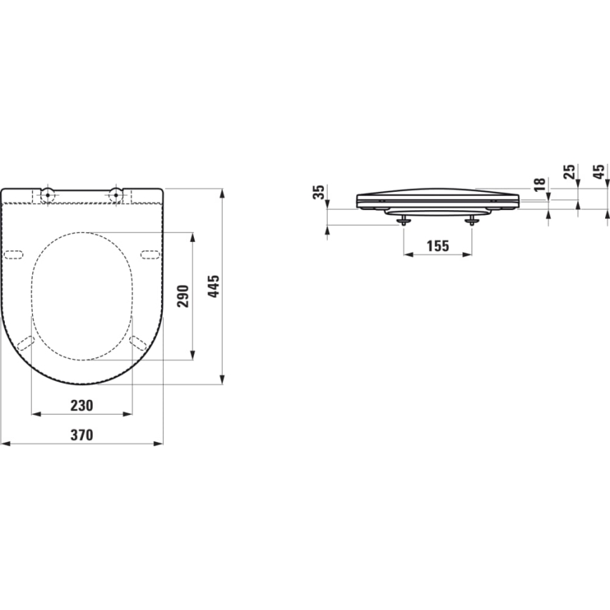 LAUFEN H8669570000001 - Sanita suspensa PRO cerâmica/branca + Assento para sanita SoftClose PRO em duroplástico/branco