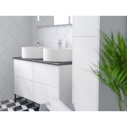 Lavatório de bancada RUNDTOM Ø 41,5cm cerâmica/branco