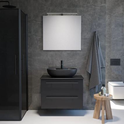 Lavatório de bancada TROMSO 59,5x41 cm cerâmica/preto