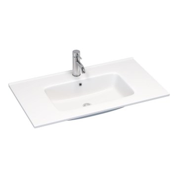 Lavatório embutido LILLESNAD 81x46 cm cerâmica/branco