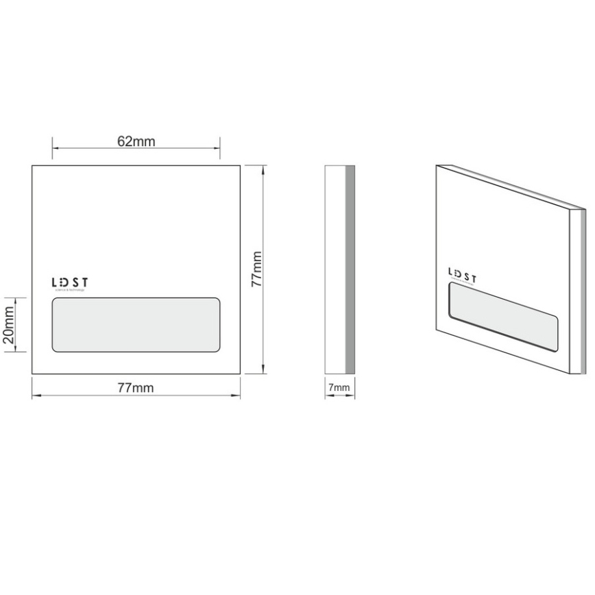 LDST AL-01-CB-BZ5 - Luz de escadas LED ALEX 5xLED/1,2W/230V preto antigo 6500K