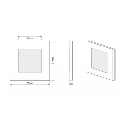 LDST AN-01-SZ-BC9 - Luz de escadas LED ANGEL 9xLED/1,2W/230V dourado 3500K