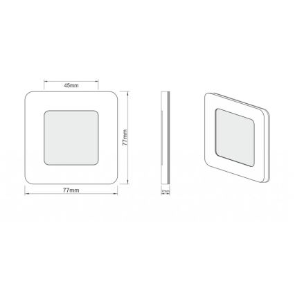 LDST DI-01-CB-BC9 - Luminária LED para escadas DIANA LED/1,2W/230V 3500K