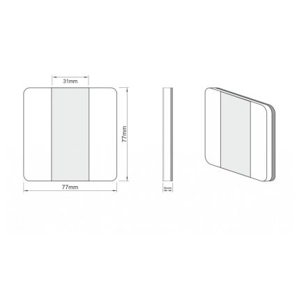 LDST DU-01-B-BZ10 - Luminária LED para escadas DUO 10xLED/1,2W/230V branco 6500K