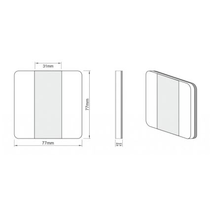LDST DU-01-SC-BC10 - Luz de escadas LED DUO mate preto antigo 3500K