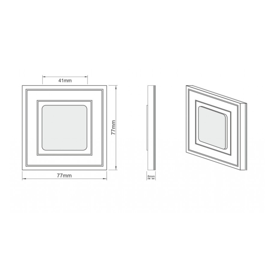 LDST KE-01-SS-BZ8 - Luz de escadas LED KELLY 8xLED/1,2W/230V cromo mate 6500K