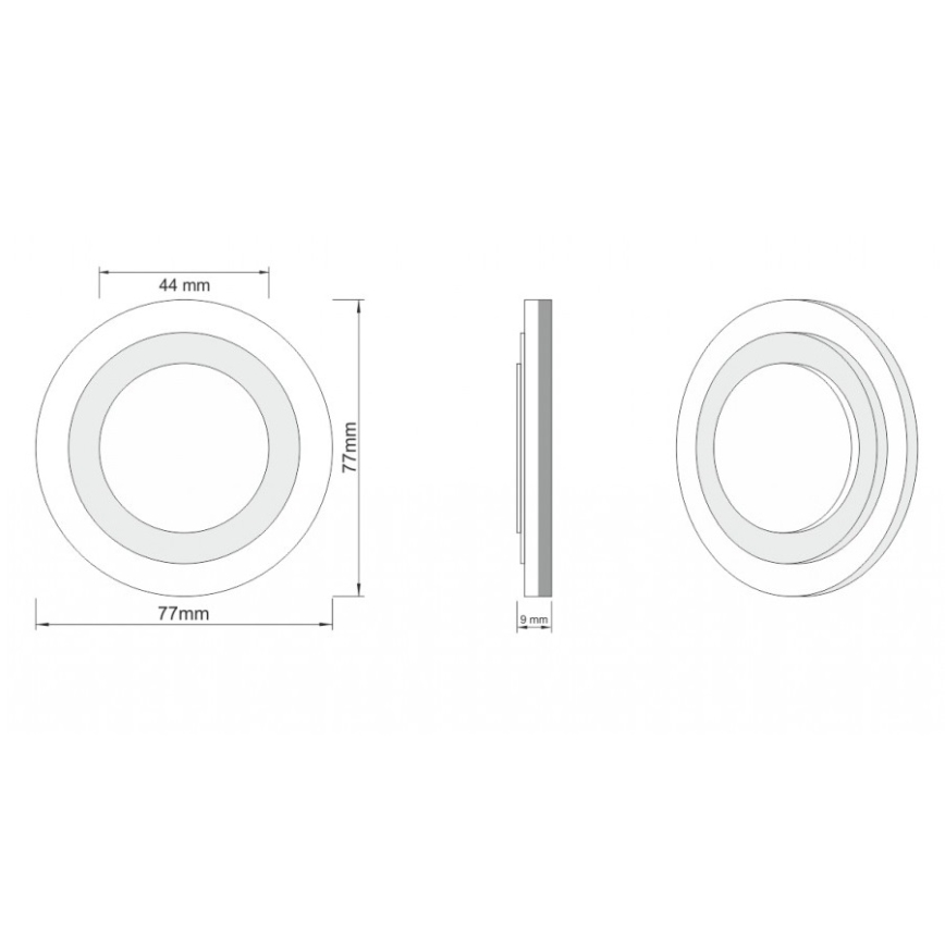 LDST LI-01-SZ-BC8 - Luz de escadas LED LILI 8xLED/1,2W/230V dourado 3500K