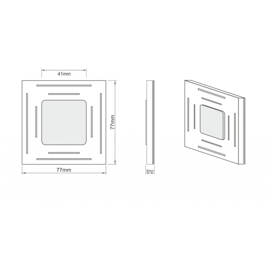 LDST SP-01-CB-BC8- Luz de escadas LED SPACE 8xLED/1,2W/230V preto antigo 3500K