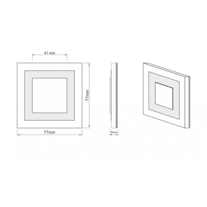 LDST SU-01-B-BZ8 - Luz de escadas LED SUNNY 8xLED/1,2W/230V branco 6500K