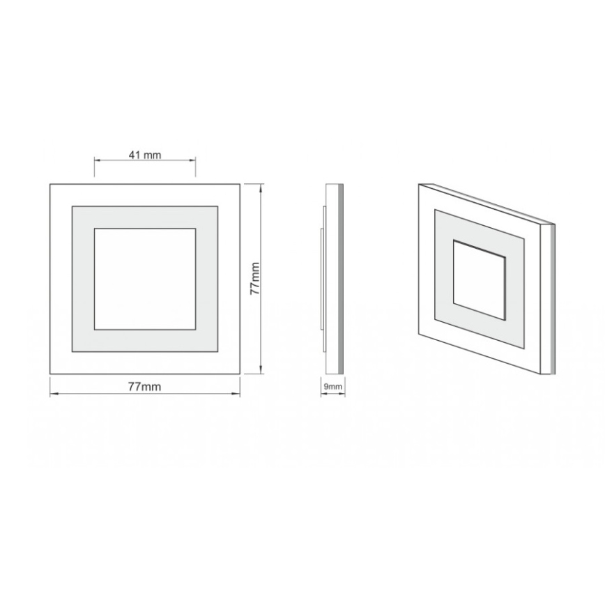 LDST SU-01-B-BZ8 - Luz de escadas LED SUNNY 8xLED/1,2W/230V branco 6500K