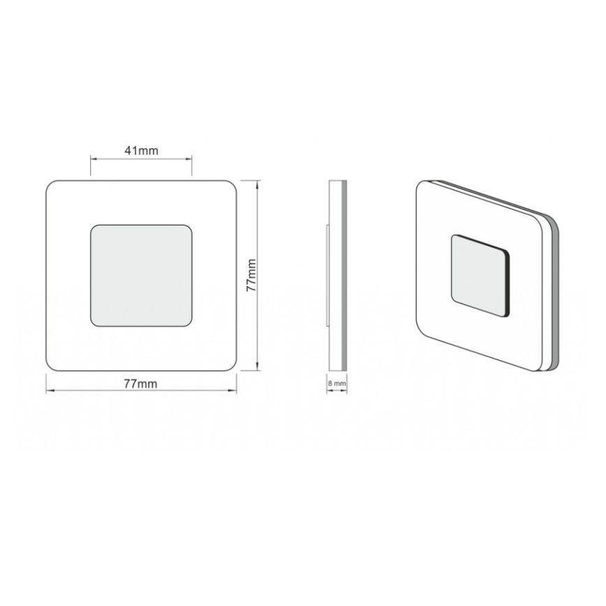 LDST SW-01-SC-BZ8 - Luz de escadas LED SWIFT 8xLED/1,2W/230V mate preto antigo 6500K