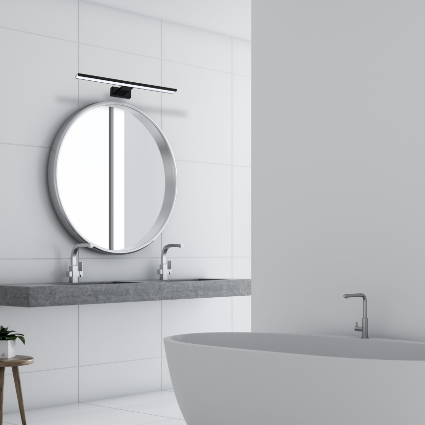 LED Aplique de parede de casa de banho SHINE LED/13,8W/230V 60 cm IP44 preto