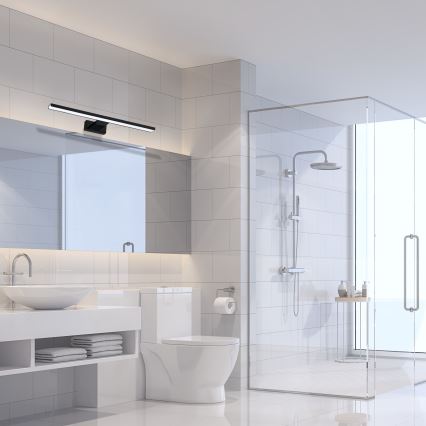 LED Aplique de parede de casa de banho SHINE LED/13,8W/230V 60 cm IP44 preto