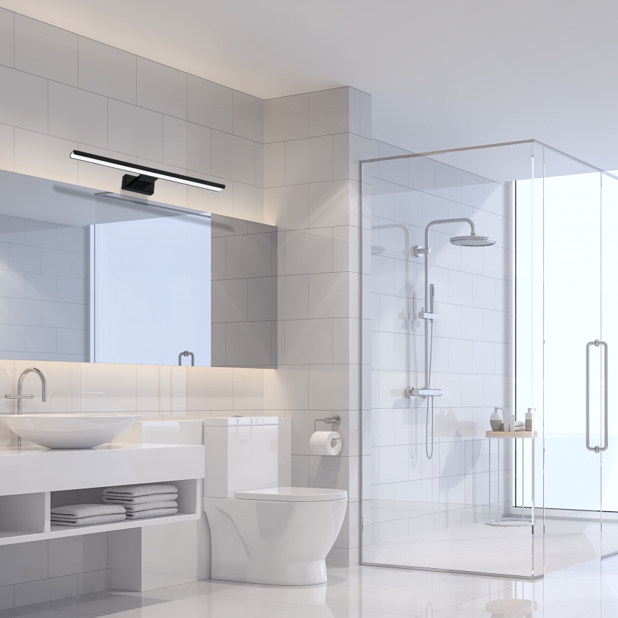 LED Aplique de parede de casa de banho SHINE LED/13,8W/230V 60 cm IP44 preto