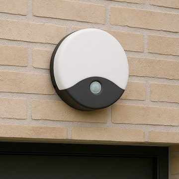 LED Aplique de parede exterior com sensor de movimento LED/18W/230V IP44 antracite