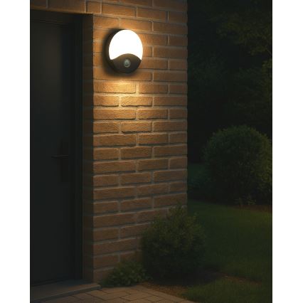 LED Aplique de parede exterior com sensor de movimento LED/18W/230V IP44 antracite