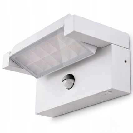 Aplique de parede LED para exterior com sensor de movimento e sensor crepuscular LED/25W/230V 3000/4000/6500K IP54 branco