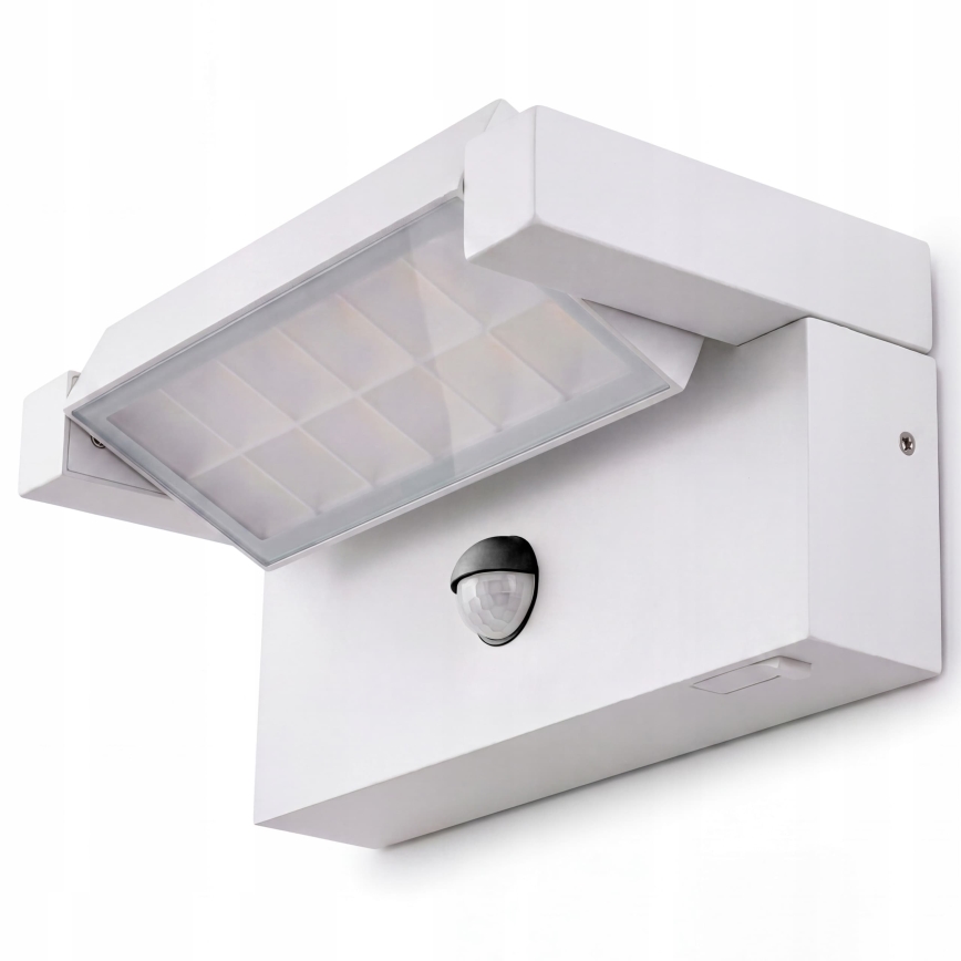 Aplique de parede LED para exterior com sensor de movimento e sensor crepuscular LED/25W/230V 3000/4000/6500K IP54 branco