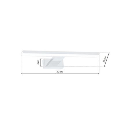 LED Aplique de parede para casa de banho SHINE LED/7W/230V 30 cm IP44 branco