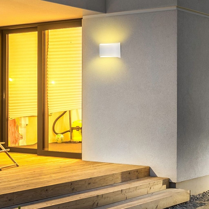 LED Aplique de parede para exterior LED/9W/230V 4000K IP54 branco