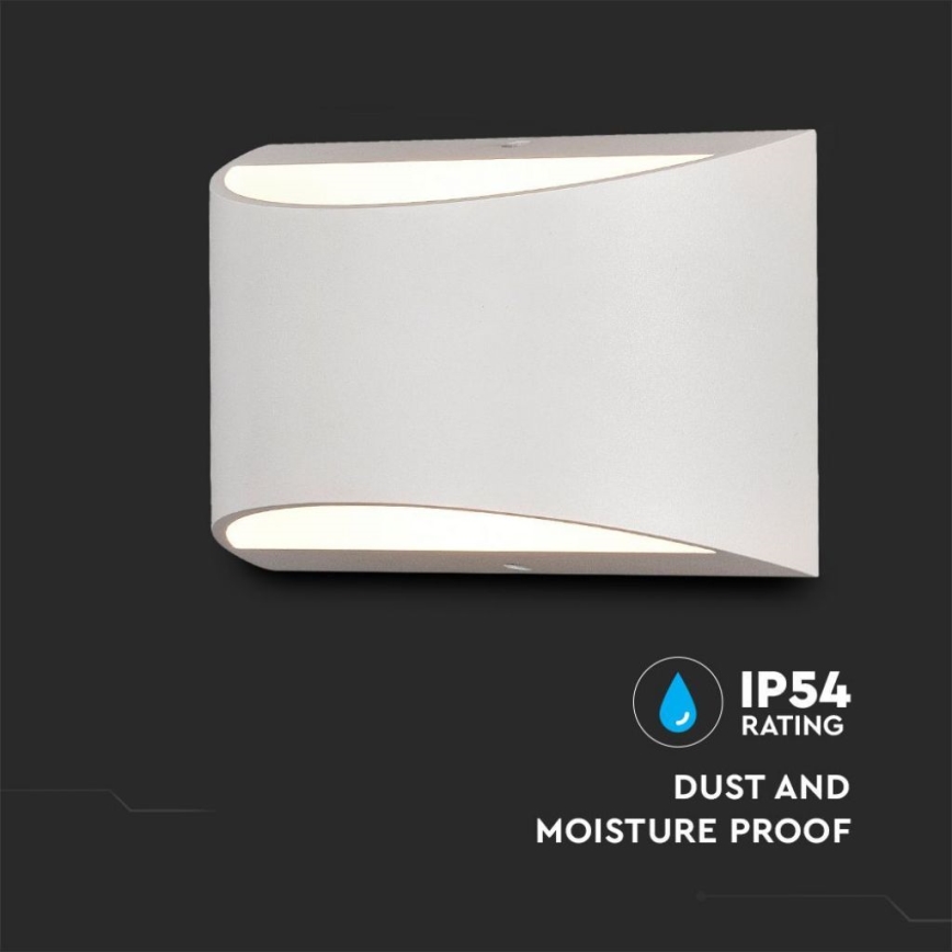 LED Aplique de parede para exterior LED/9W/230V 4000K IP54 branco