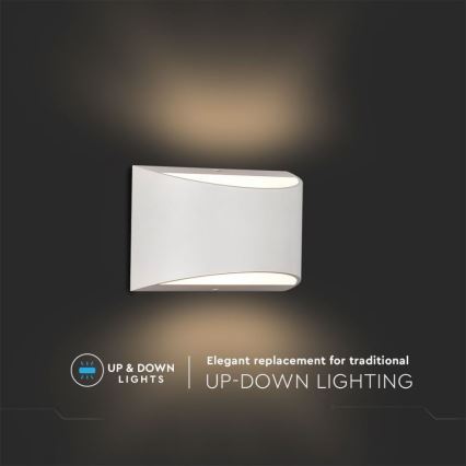 LED Aplique de parede para exterior LED/9W/230V 4000K IP54 branco