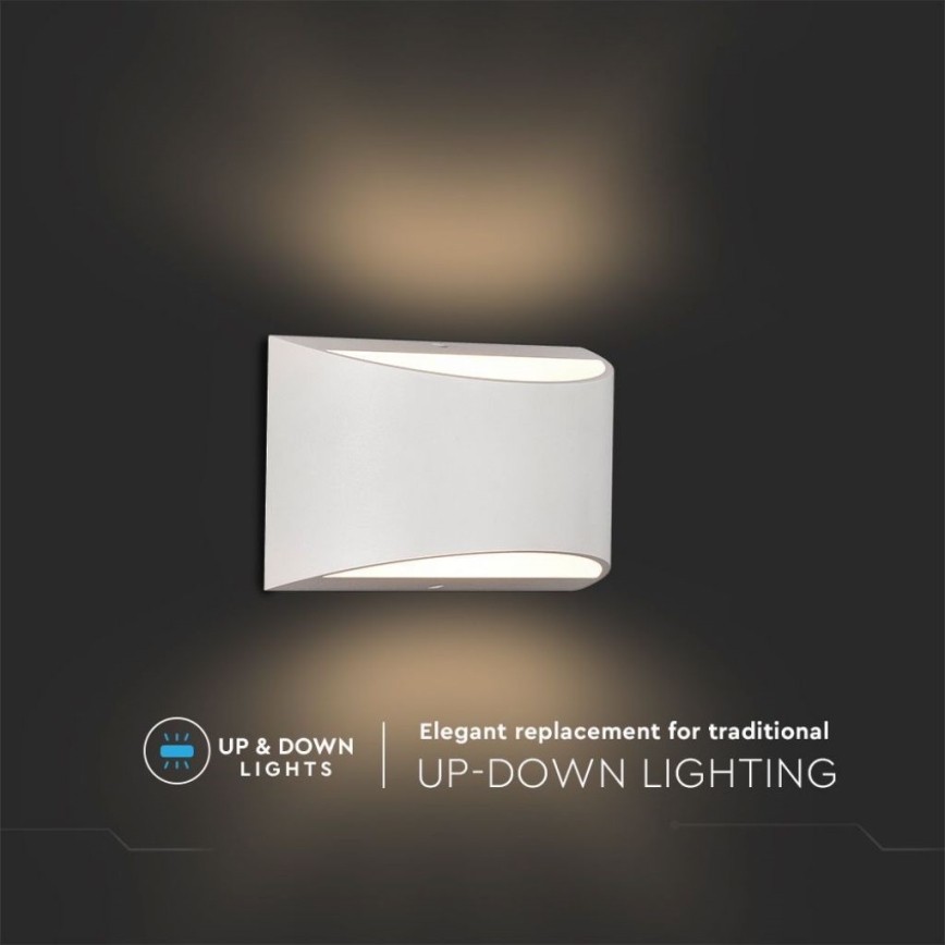 LED Aplique de parede para exterior LED/9W/230V 4000K IP54 branco