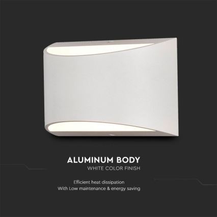 LED Aplique de parede para exterior LED/9W/230V 4000K IP54 branco
