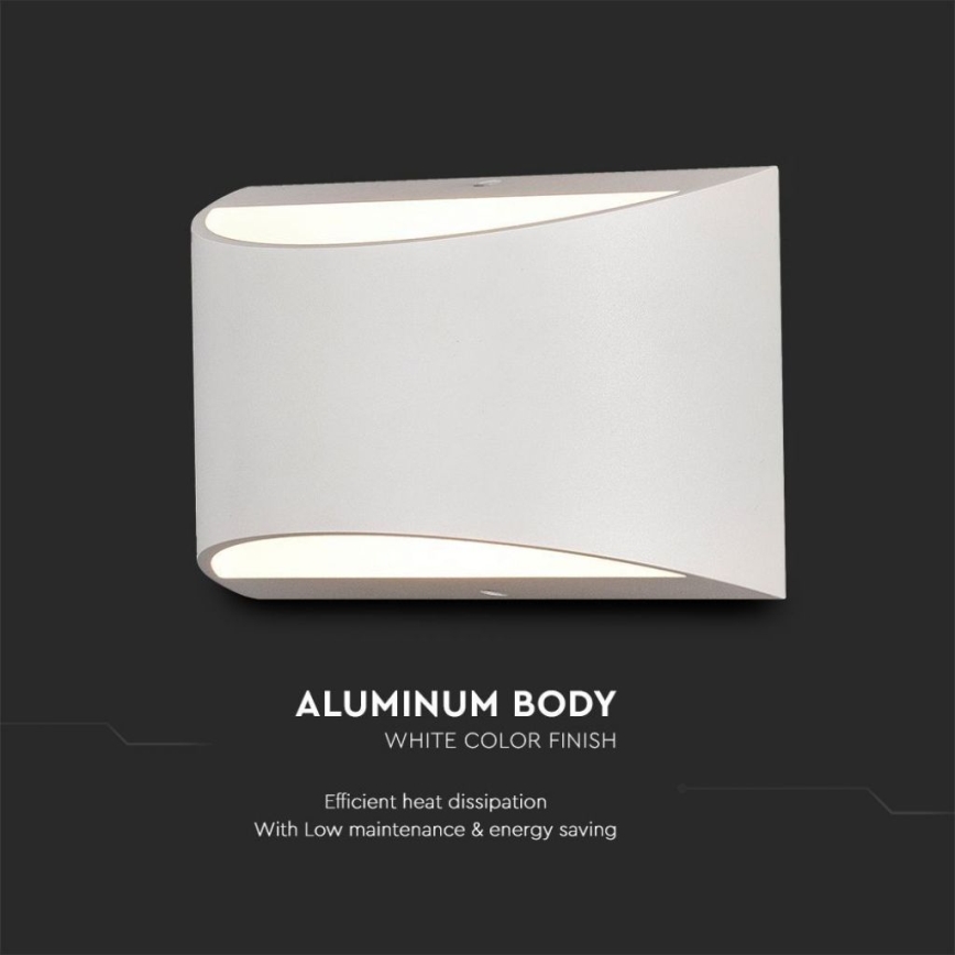 LED Aplique de parede para exterior LED/9W/230V 4000K IP54 branco