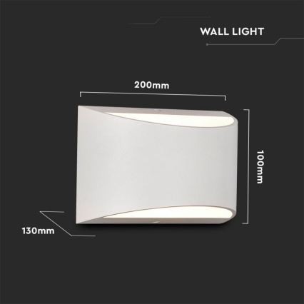 LED Aplique de parede para exterior LED/9W/230V 4000K IP54 branco